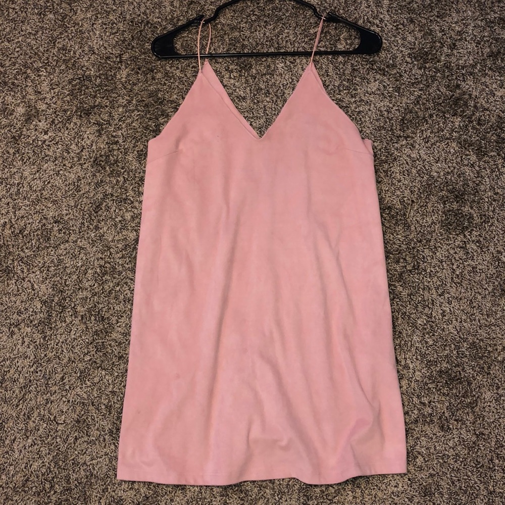 Forever 21 Blush Pink Suede Dress